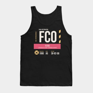 Rome Airport Stylish Luggage Tag (FCO) Tank Top